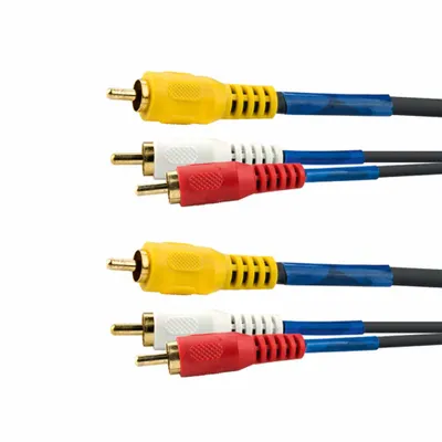 Obrázok produktu pre e+p VC 44, 2 m, 3 x RCA, 3 x RCA, Čierna, Zlato, Samec/samec