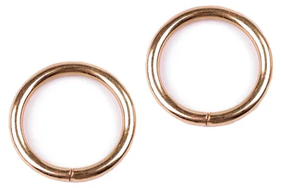 10 stabile Metallringe Rundringe O-Ringe Gurt-Ringe, rosengold