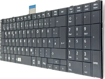 Produktbild von DE - Schwarz Tastatur ohne Beleuchtung Version1 kompatibel für Toshiba Satellite S75DT