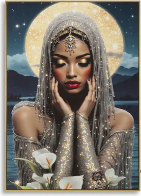 Produktbild von Mauro Ferretti Wandbild "Venus" mit LED – Leinwand mit Rahmen 70x100 cm