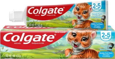 Produktbild von Colgate Bubble Fruit Zahnpasta für Kinder – Für Kinder von 2 bis 5 Jahren – 50 ml - 1 Stück