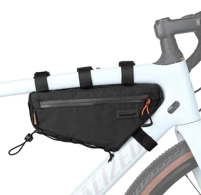 Zdjęcie produktu dla Torba rowerowa na ramę - Wodoodporny nylon - 1,7 l - Podwójny zamek - Do roweru górskiego i szosowego