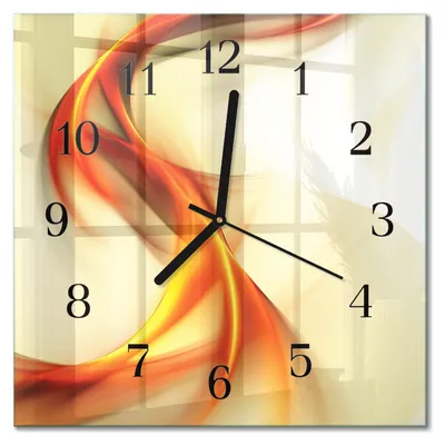 Immagine prodotto di Orologio da parete Tulup Glasuhr, orologio da cucina, vetro vero, 30x30 cm, design moderno e decorativo, silenzioso, con lancette nere - stile astratto