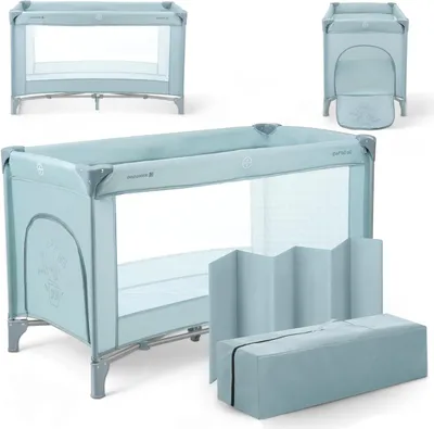 Productafbeelding van Compact Reisbed voor Kinderen tot 15 kg - Opvouwbaar en Licht met Draagtas