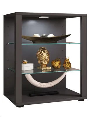 Zdjęcie produktu dla Szklana obudowa stojąca | Etui na wyświetlacz Szkło z bezpiecznym szkłem ESG | Wymiary ok. H. 90 x W. 70 x D. 35 cm | Stand case glass | Nowoczesne i oszczędne miejsce | Szklana szafka ekspozycyjna – Glasol L