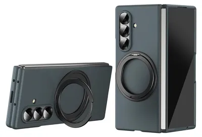 Produktbild von Für Samsung Galaxy Z Fold7 5G Thunderbolt 360 Grad Ringhalter Schutz Hülle Grün