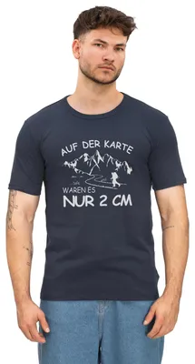 Produktbild von Spreadshirt Wandern Lustiger Spruch Wanderer Berge Geschenk Herren Slim Fit T-Shirt, S, Navy