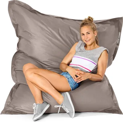 Produktbild von Green Bean Indoor Sitzsack "Square" 140x180cm mit 380 Liter EPS Perlen Füllung - für Kinder & Erwachsene - Khaki