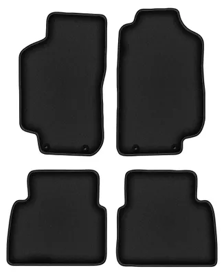 Obrázek produktu pro Velurové autokoberce pro: Saab 9-5 I Y3SE 1997-2005 (sedan/kombi) – sada 4 ks, černé, na míru – Wielganizator DURBAN
