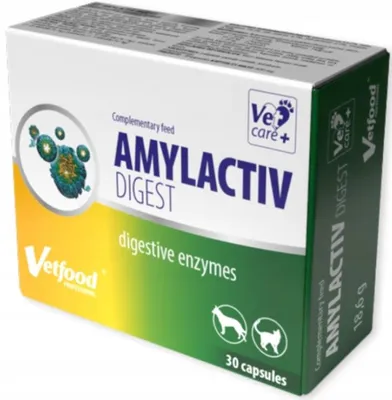 Produktbild von VETFOOD Amylactiv Digest - nahrungsergänzungsmittel für hunde und katzen - 30stück