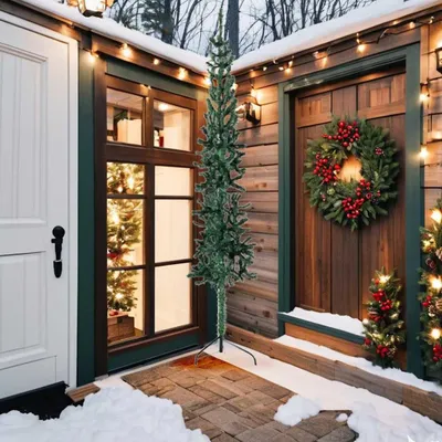 Produktbild von vidaXL Künstlicher Halb-Weihnachtsbaum mit Ständer Schlank Grün 240 cm