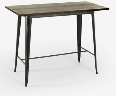 Immagine prodotto di Tavolo in metallo stile industriale vintage 120x60x106 cm Catal Brush. - Nero