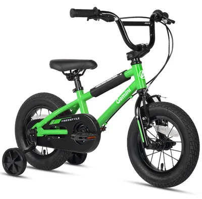 Produktbild von Kinderfahrrad im BMX-Stil mit Stützrädern, 12-18 Zoll