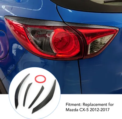 Zdjęcie produktu dla 4 sztuki tylnych świateł, tylne lampy z włókna węglowego, zamienniki do Mazdy CX-5 2012-2017