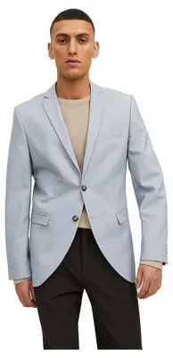 Productafbeelding van Jack & Jones 12141107_1243_810382_50, Heren, Blauw, Blazer, Volwassen, Cashmere Blue, V-hals met split