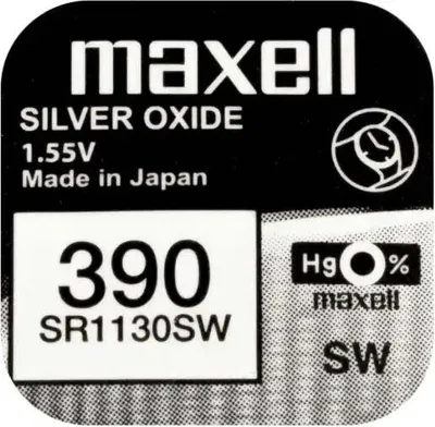 Obrázok produktu pre Maxell 18289200, Batéria na jedno použitie, SR1130SW, Strieborný oxid (S), 1,55 V, 10 kusov, 83 mAh