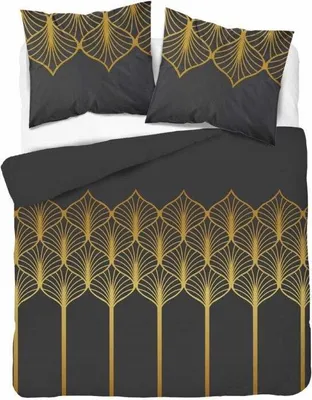 Image de Literie, linge de lit en satin, de haute qualité 140x200 5225a Accessoires noirs, or