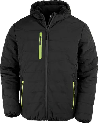 Produktbild von Result Genuine Recycled - "Compass" Steppjacke für Herren RW8328 (M) (Schwarz/Limone)