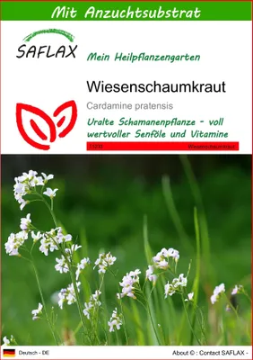 Produktbild von SAFLAX - Wiesenschaumkraut - Cardamine pratensis - 100 Samen - Mit keimfreiem Anzuchtsubstrat