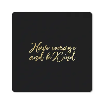 Produktbild von MuchoWow® Mauspad Mousepad Zitate - Zuversicht - Gold - Schwarz 20x20 cm - Mousepads - Maus Mat - Pad - Mausunterlage - Desk Mat - Bureauartikeln