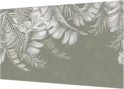 Produktbild von Selbstklebende Fototapete - Wandbilder für Wohnzimmer - 416x254 - Dekorative Wandfolie - Modernes Design für Wanddekoration - Tapeten für Innenräume - Zarte Blätter