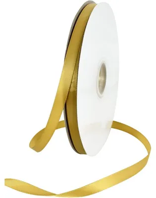 Produktbild von Satinband Dunkelgold 10mm 91 Meter Dekoration Geschenkband Schleifenband Stoffband für Hochzeit Taufe Geburtstag Valentinstag