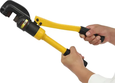 Produktbild von Hydraulischer Bewehrungsschneider, langlebige Eisenkonstruktion, einfacher Formenwechsel, Gelb