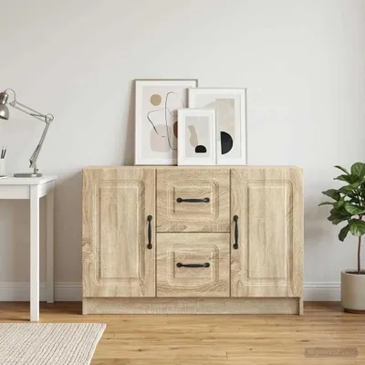 Produktbild von vidaXL Sideboard Sonoma-Eiche 89 x 34,5 x 57 cm Holzwerkstoff