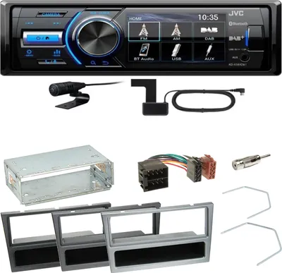 Produktbild von JVC KD-X561DBT DAB+ Bluetooth Einbauset für Opel Omega B Meriva A Agila Vivaro