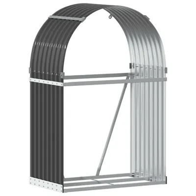 A product shot of a firewood storage rack.
