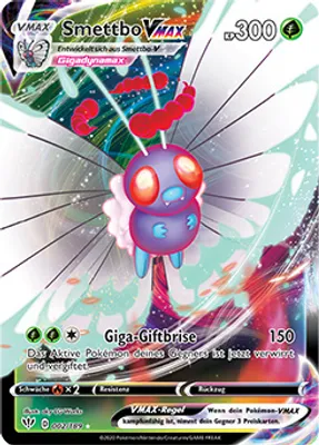 Produktbild von Smettbo VMAX Schwert & Schild Flammende Finsternis 002/189 Sammelkarten Pokemon Einzelkarten