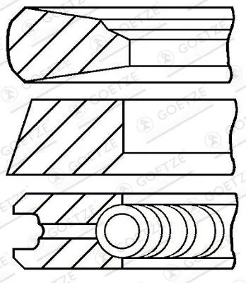 Produktbild von GOETZE ENGINE 08-135000-00 Kolbenringsatz Kolbenringe