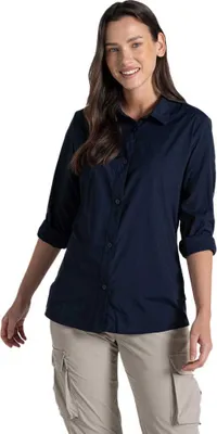 Produktbild von Craghoppers Nosilife Freeda Langarmhemd Blau 34 Damen Blau 34