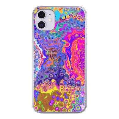 Produktbild von MuchoWow® Handyhülle Schutzhülle Hülle für iPhone 11 Kunst - Formen - Farbe - Psychedelisch Silikon Softcase Handy Hülle - Handytasche