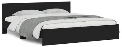 Obrázok produktu pre vidaXL Rám postele s čelom čierny 160x200 cm