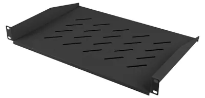 Produktbild von Lanberg AK-1008-B - Regalboden - Schwarz - 25 kg - 1U - 48,3 cm (19") - 482,6 mm