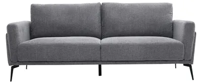 Produktbild von Miliboo - Design-Sofa mit Stoff im Samtdesign Grau 3-Sitzer MOSCO