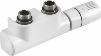 Image de Aqualine Accessories - Kit de raccordement pour vanne thermostatique, raccordement central, blanc CP9720S