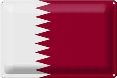 Produktbild von Blechschild Flagge Katar 30x20cm Flag of Qatar