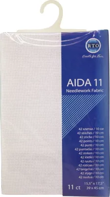 Produktbild von RTO Aida Zuschnitt, 11ct, weiß, 39x45cm