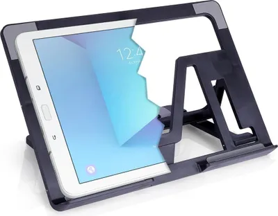 Produktbild von Schwarzer verstellbarer Tablet-Ständer 25x18x2 cm