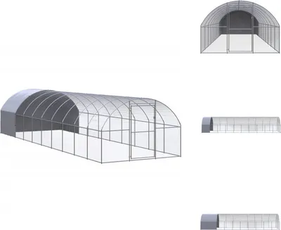 Obrázek produktu pro vidaXL Venkovní kurník 3x10x2 m Pozinkovaná ocel - Příbytky a ohrady pro malá zvířata