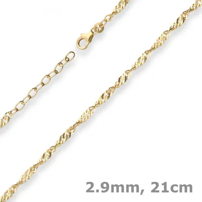 2-9mm-Armband-Singapurkette-aus-585-Gelbgold-21cm