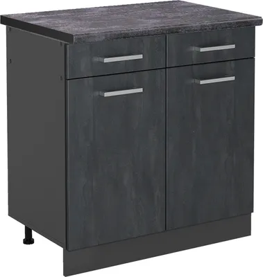 Zdjęcie produktu dla Szafka dolna do kuchni Vicco R-Line Czarny beton 80 cm BP Antracyt, Model 47483