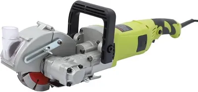 Imagen del producto de Fresa para ranuras de 4000W con 5 hojas de corte y corte de 360°, fresadora eléctrica para ranuras de 6500 RPM, máquina para ranuras sin polvo, fresadora para paredes para hormigón, renovación y mármol