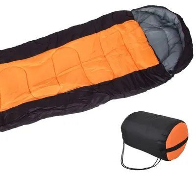Produktbild von Schlafsack mit Tasche Mumienschlafsack Deckenschlafsack Camping Zelten Outdoor, Farbe:orange