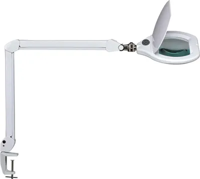 Produktbild von MAUL Lupenleuchte MAULcrystal LED 6.500 K dimmbar Klemmfuß weiß