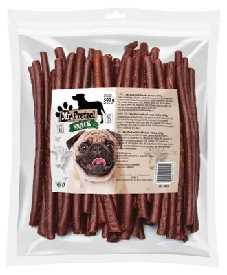 Produktbild von Mr. Pretzel Hundeleckerlis – Rindfleischsticks, 500 g