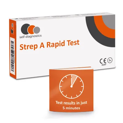 Zdjęcie produktu dla Szybki test do samodzielnego wykonania na paciorkowce grupy A – test na obecność antygenu paciorkowców z wymazem z gardła