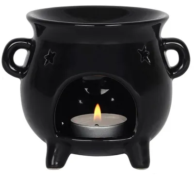 Produktbild von Schwarze Hexenkessel Teelicht Lampe für Duftöl
